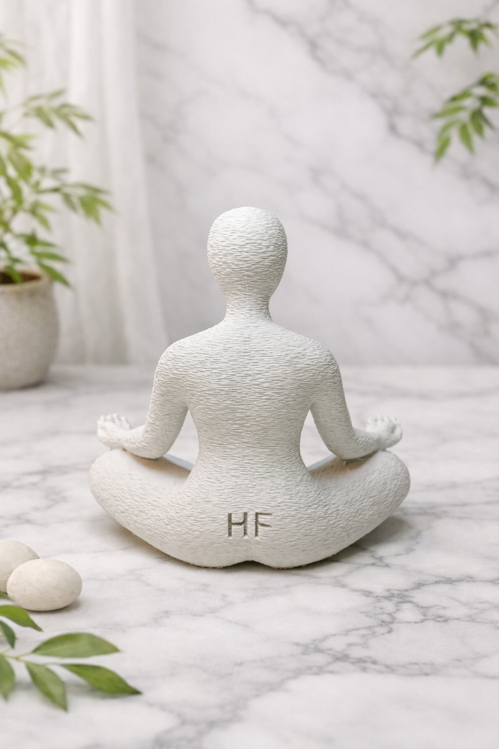 Meditating statue